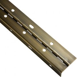 Покрытый латунью обруч непрерывного шарнира рояля частично прорезанный для гнуть двери металла